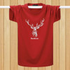 Men Short-sleeved T-shirt Plus Size Half-sleeved Casual Under Shirt (Color:Red Size:XXXXXL)