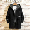 Fashion Casual Style Loose Frock Coat (Color:Black Size:XXXL)