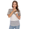 Up And Down Cross Color T-shirt (Color:Grey Size:L)