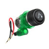 Car 10A 12V European Standard Cigarette Lighter Full Assembly with Light (Green)