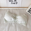 One Word Wrap Breastless Strapless Breasted Underwear (Color:White Size:Free Size)