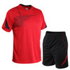Men Running Fitness Suit Quick-drying Clothes (Color:Red Size:L)