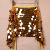 Women Sequined Fishtail Short Belt (Color:Yellow Size:One Size)