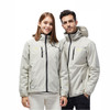 Ladys Outdoor Sports Single Layer Stormsuit Wear Resistant Breathable Waterproof Windproof Couple Mountaineering Suit (Color:Ivory White Size:XXL)
