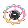 4 PCS MEROCA Metal Bearings Mountain Bike Road Bike Rear Derailleur Guide Wheel 11T/13T Guide Wheel, Specification:11T, Color:Electroplating Colorful