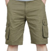 Multi-pocket Overalls Comfortable and relaxed Casual Shorts (Color:Army Yellow Size:29)