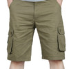 Multi-pocket Overalls Comfortable and relaxed Casual Shorts (Color:Army Yellow Size:29)