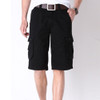 Multi-pocket Overalls Comfortable and relaxed Casual Shorts (Color:Black Size:46)