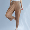 Pleated High Waist Slimming Carrot Harem Pants Casual Pants (Color:Navy Blue Size:Free Size)