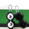 2 PCS Golf Silicone Double-ball Protective Sleeve (Black)