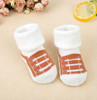 3 Pairs Newborn Thick Cotton Baby Socks, Size:S(Light Coffee Shoes)