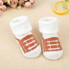 3 Pairs Newborn Thick Cotton Baby Socks, Size:S(Light Coffee Shoes)