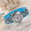 Rivet Bracelet Quartz Watch for Women(Sky Blue)