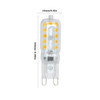 10PCS YWXLight AC 110-130V AC 220-240V G9 22LEDs 5W 2835SMD Dimmable Transparent Peanut Lamp (Color:220V Size:Warm White)