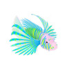 2 PCS Fish Tank Landscaping Ornament Silicone Nightlight Simulation Colorful Lion Fish(Blue)