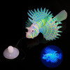 2 PCS Fish Tank Landscaping Ornament Silicone Nightlight Simulation Colorful Lion Fish(Blue)
