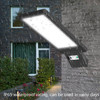 LED Solar Street Lamp Human Body Induction Road Lighting Household Outdoor Garden Light, Style: Body Sensing(Warm White Light)