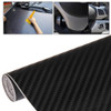 Car Decorative 3D Carbon Fiber PVC Sticker, Size: 127cm x 50cm(Black)