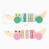 Children Number Puzzle Arithmetic Multicolor Rotating Shaft Baby Early Education Wooden Teaching Aids, Style: Crocodile Pink