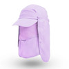 Multi-Function Sun Hat Outdoor Fishing Sunscreen Hat Speed Dry Baseball Cap(Purple)
