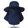 Multifunction Fisherman Hats Outdoor Speed Drying Fishing Breathable Sun Hats(Navy)