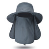 Multifunction Fisherman Hats Outdoor Speed Drying Fishing Breathable Sun Hats(Gray)