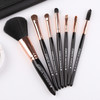 ZOREYA 7-In-1 Makeup Brush Set Brush Blush Brush Foundation Brush With Makeup Brush Bag(New Black)
