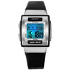 SYNOKE 66188 Student Square Dial Colorful Luminous Waterproof Electronic Watch(Black)