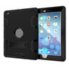 For iPad 4 / 3 / 2 / 1 Shockproof PC + Silicone Protective Case，with Holder(Black)