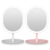 2 PCS 201 Smart Eye Protection Makeup Mirror With Light, Colour: Charging Monochrome Type(Pink)