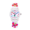 JNEW A335-21975 Children 3D Silicone Cartoon Butterfly Waterproof Quartz Watch(White)