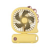 Portable Mini USB Charging Fan Air Cooler(Desktop Dinosaur - Yellow)