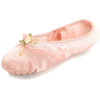 Crystal Satin Flower Decoration Dance Shoes Soft Sole Ballet Shoes Practice Dance Shoes For Children, Size: 32(Flesh Pink Bow Flower)