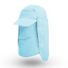 Multi-Function Sun Hat Outdoor Fishing Sunscreen Hat Speed Dry Baseball Cap(Blue)