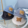 MZ8871 Cartoon Little Bear Pattern Children Basin Hat  Baby Fisherman Hat, Size: Around 46cm(Beige)