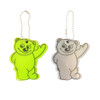 10 PCS Bear Type Waterproof Reflective Pendant Schoolbag Ornaments Night Riding Traffic Safety Reflector Random Colour Delivery