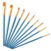 ZHU TING 20 PCS / 2 Sets Pearl Rod Nylon Hair Combination Brush Oil Paint Brush(Blue Rods)