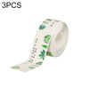 3 PCS Kitchen Bathroom Anti-mildew Adhesive Tape Stove Anti-oil Sticker, Style:White Background(Colorful Leaves)