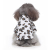 2 PCS Pet Beach Shirt Dog Print Spring And Summer Clothes, Size: L(White)