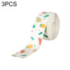 3 PCS Kitchen Bathroom Anti-mildew Adhesive Tape Stove Anti-oil Sticker, Style:White Background(Healthy Fruit)