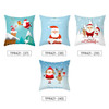 3 PCS Cartoon Printed Christmas Pillowcase Peach Skin Home Sofa Pillow Cover, Without Pillow Core, Size: 45x45cm(TPR421-38)