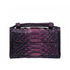 Ladies Snake Texture Print Clutch Bag Long Crossbody Bag With Chain(6# Two-color Purple)