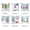 3 PCS Cartoon Printed Christmas Pillowcase Peach Skin Home Sofa Pillow Cover, Without Pillow Core, Size: 45x45cm(TPR421-3)