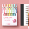 9 Colors / Bag SHANDS Push Colorful Neutral Pen Hand Account Sign Hand Drawn Pen(S619-A Color Series)
