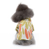 2 PCS Pet Beach Shirt Dog Print Spring And Summer Clothes, Size: M(Yellow Orange)