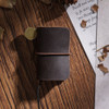 2 PCS Ultra-Small Mini TN Hand Account Book Handmade Note Book Leather Notebook Portable Travel Diary(Crazy Horse Skin Coffee)