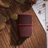 2 PCS Ultra-Small Mini TN Hand Account Book Handmade Note Book Leather Notebook Portable Travel Diary(Crazy Horse Skin Wine Red)