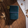 2 PCS Ultra-Small Mini TN Hand Account Book Handmade Note Book Leather Notebook Portable Travel Diary(Crazy Horse Skin Blue)