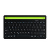 B908 Ultra-slim 78 Keys Bluetooth Wireless Keyboard with Concave Mobile Phone Holder (Black)