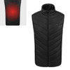 USB Security Smart Constant Temperature Fever Men Stand Collar Cotton Vest (Color:Black Size:M)